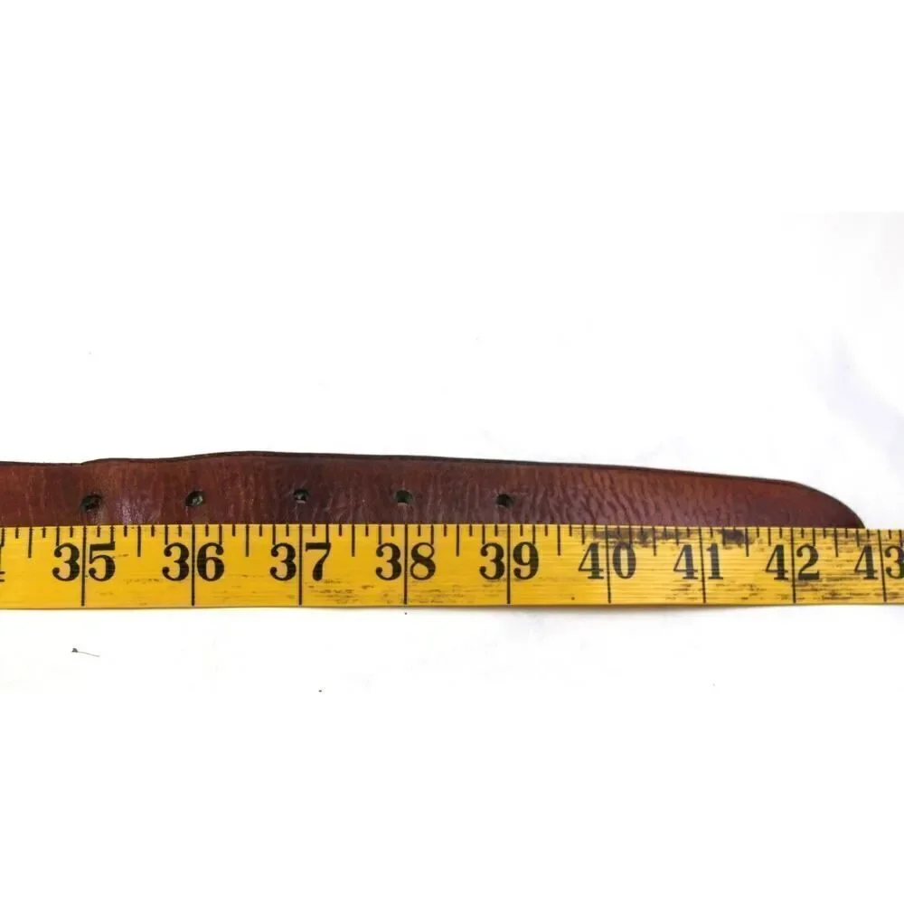 VTG Polo Ralph Lauren BROWN REAL LEATHER 1 1/8